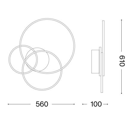 Ideal Lux - LED Laevalgusti FRAME LED/41W/230V