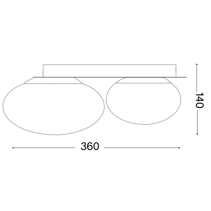 Ideal Lux - LED Laevalgusti NINFEA 2xGX53/9W/230V kuldne