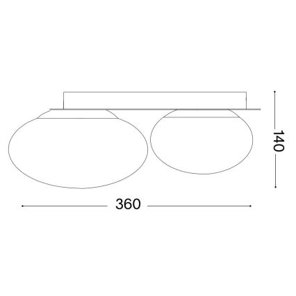Ideal Lux - LED Laevalgusti NINFEA 2xGX53/9W/230V valge