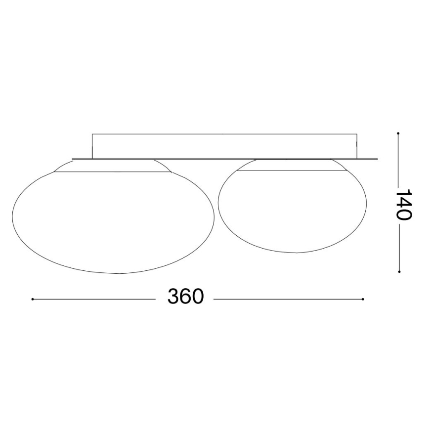 Ideal Lux - LED Laevalgusti NINFEA 2xGX53/9W/230V valge