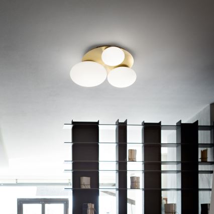 Ideal Lux - LED Laevalgusti NINFEA 3xGX53/9W/230V kuldne