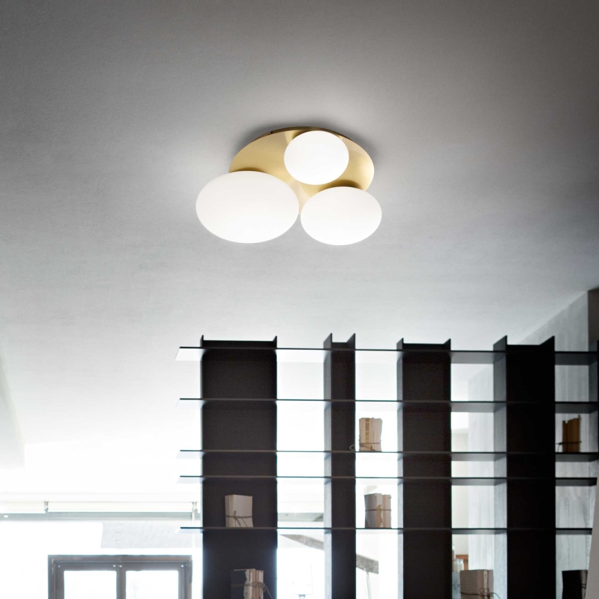 Ideal Lux - LED Laevalgusti NINFEA 3xGX53/9W/230V kuldne