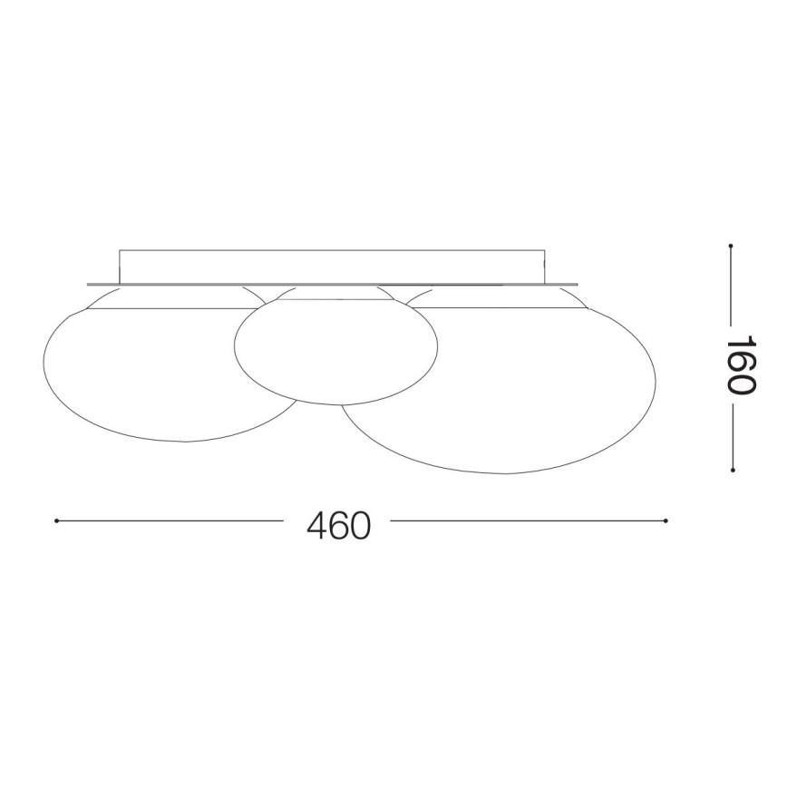 Ideal Lux - LED Laevalgusti NINFEA 3xGX53/9W/230V kuldne