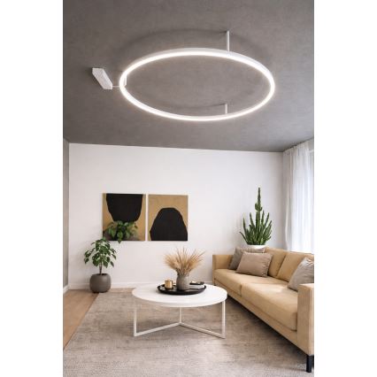 Ideal Lux - LED Laevalgusti ORACLE S LED/53W/230V 2700K d. 90 cm valge