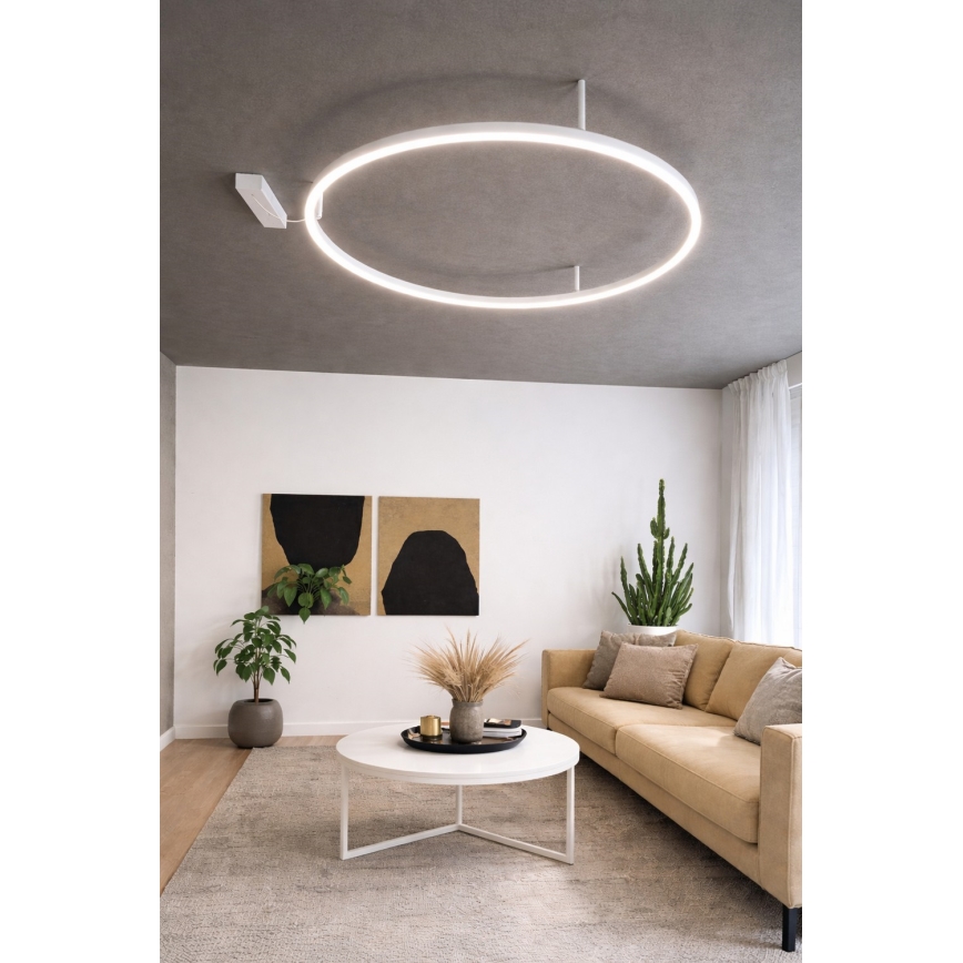 Ideal Lux - LED Laevalgusti ORACLE S LED/53W/230V 2700K d. 90 cm valge