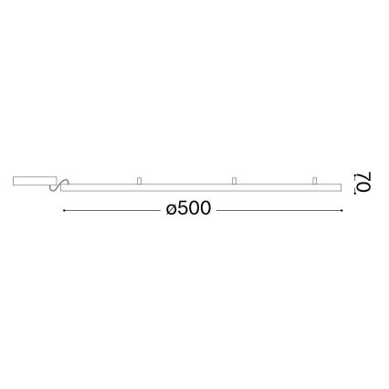 Ideal Lux - LED Laevalgusti ORACLE SLIM LED/32W/230V 3000K d. 50 cm must