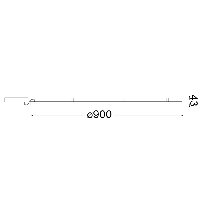 Ideal Lux - LED-laelamp ORACLE SLIM LED/53W/230V 4000K CRI 90, läbimõõt 90 cm, kuldne