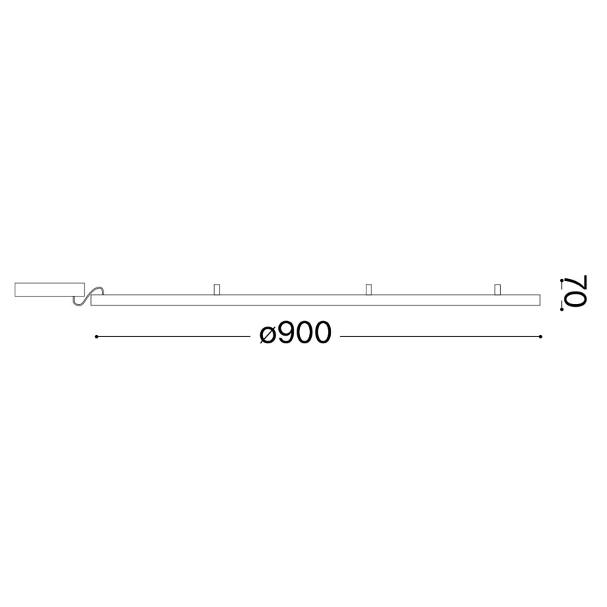 Ideal Lux - LED Laevalgusti ORACLE SLIM LED/55W/230V 3000K d. 90 cm must