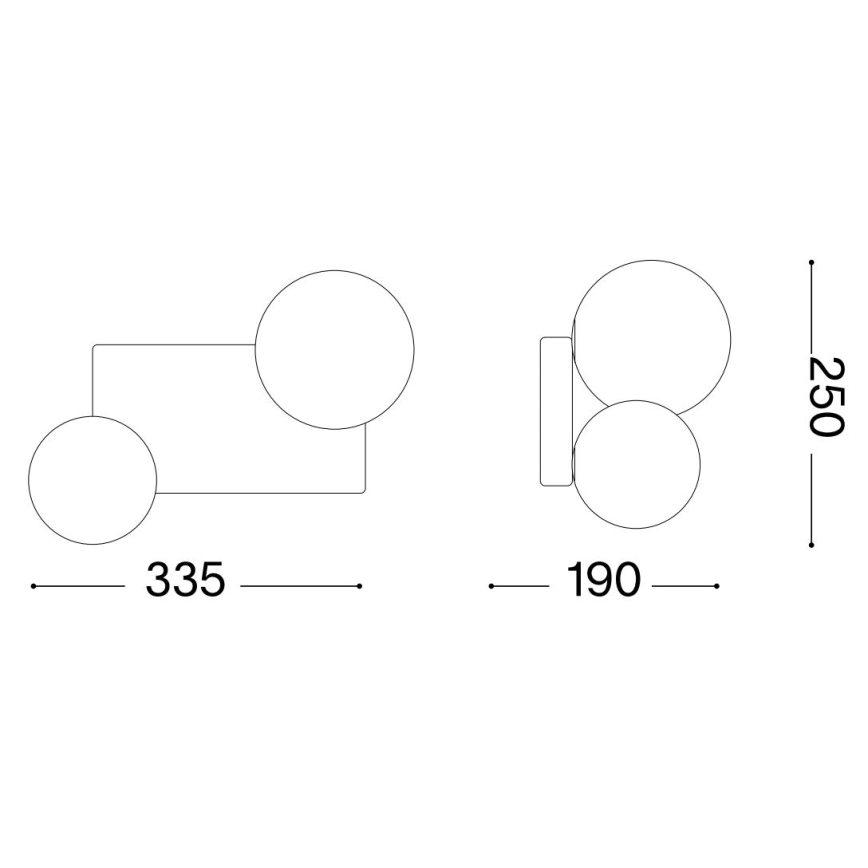 Ideal Lux - LED Laevalgusti PENTA 2xG9/3W/230V kuldne
