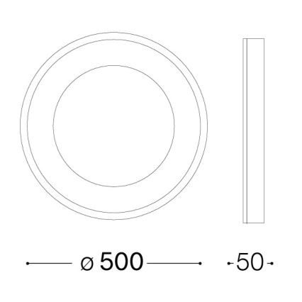 Ideal Lux - LED laevalgusti PLANET LED/25W/230V CRI 90, läbimõõt 50 cm, valge