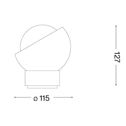 Ideal Lux - LED laualamp BLOOM 1xG9/3W/230V kuldne/suitsune beež