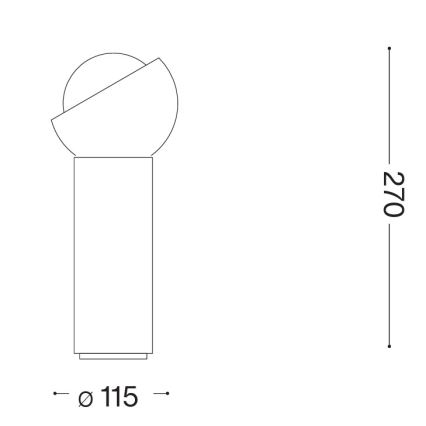 Ideal Lux - LED laualamp BLOOM 1xG9/3W/230V kuldne/suitsune beež