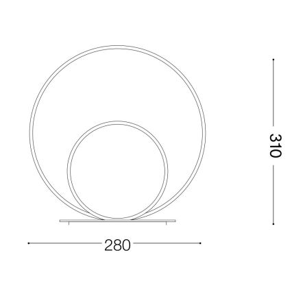 Ideal Lux - LED Laualamp OZ LED/22W/230V CRI 90 must