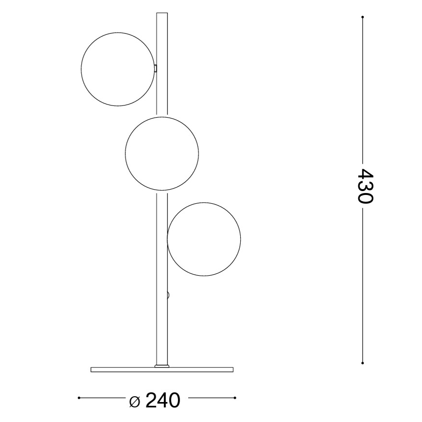 Ideal Lux - LED laualamp PERLAGE 3xG9/3W/230V must/suitsune must