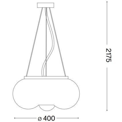Ideal Lux - LED Lühter ARIZONA 3xGX53/9W/230V d. 40 cm valge