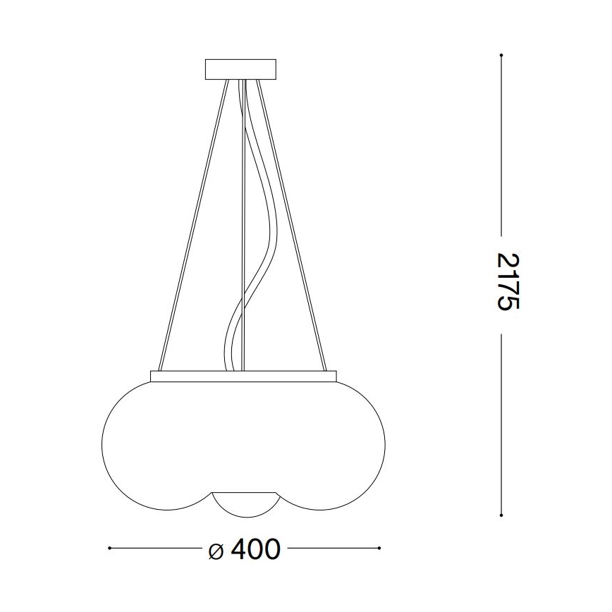 Ideal Lux - LED Lühter ARIZONA 3xGX53/9W/230V d. 40 cm valge