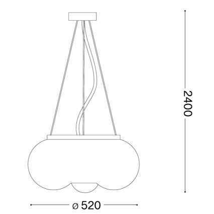 Ideal Lux - LED Lühter ARIZONA 5xGX53/9W/230V d. 52 cm valge