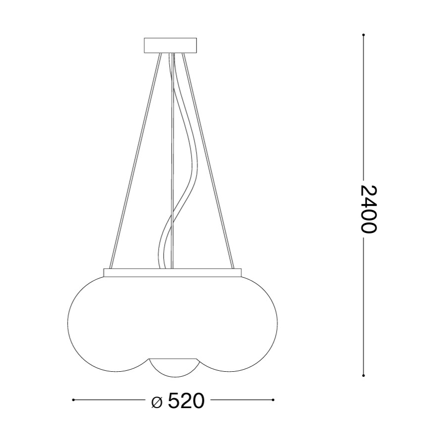 Ideal Lux - LED Lühter ARIZONA 5xGX53/9W/230V d. 52 cm valge