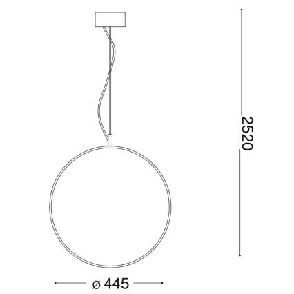 Ideal Lux - LED Lühter CIRCUS LED/29W/230V d. 44 cm CRI 90 must