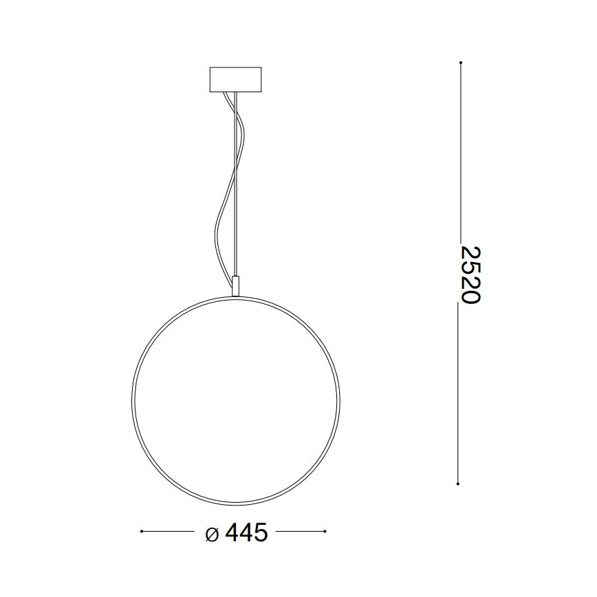 Ideal Lux - LED Lühter CIRCUS LED/29W/230V d. 44 cm CRI 90 must
