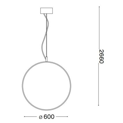 Ideal Lux - LED Lühter CIRCUS LED/33W/230V d. 60 cm CRI 90 must