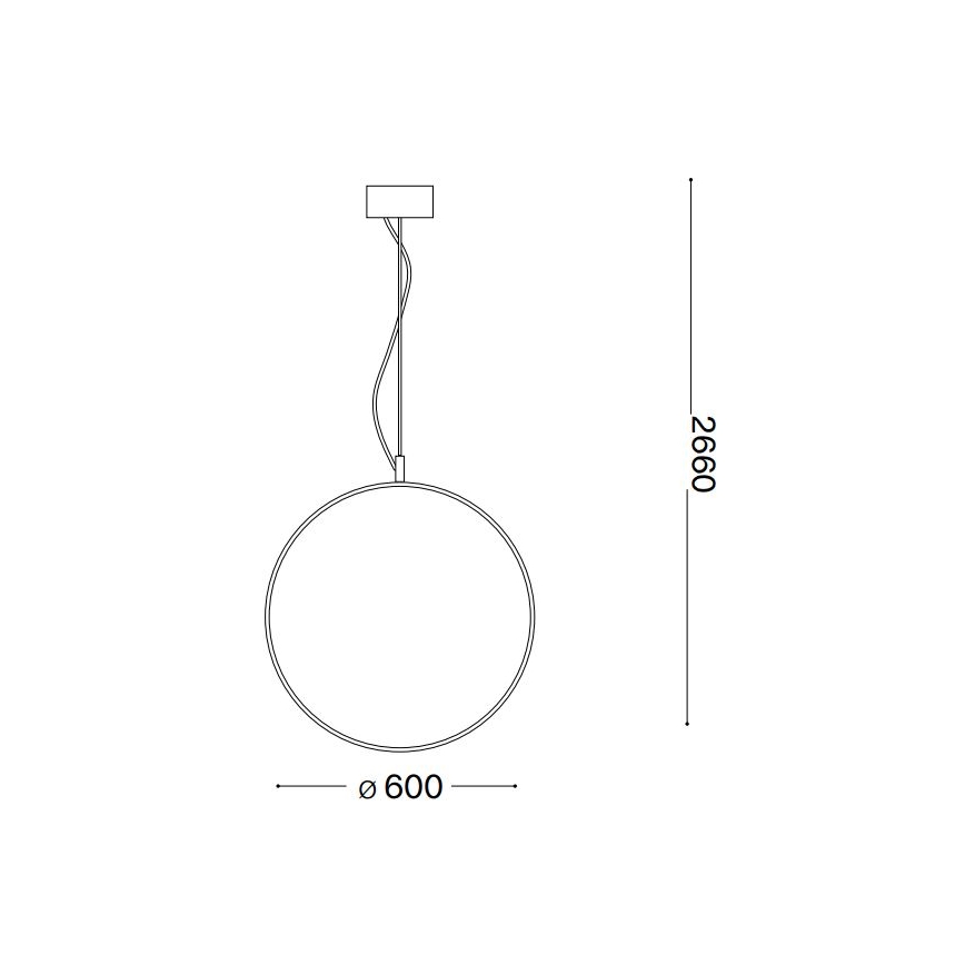 Ideal Lux - LED Lühter CIRCUS LED/33W/230V d. 60 cm CRI 90 must
