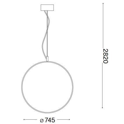 Ideal Lux - LED Lühter CIRCUS LED/36W/230V d. 74,5 cm CRI 90 must