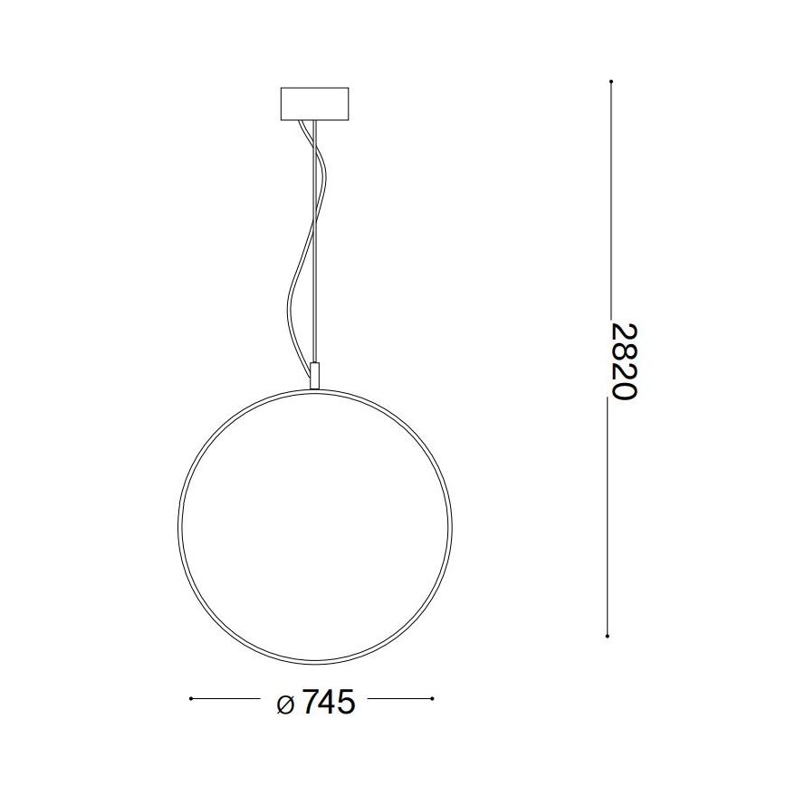 Ideal Lux - LED Lühter CIRCUS LED/36W/230V d. 74,5 cm CRI 90 must