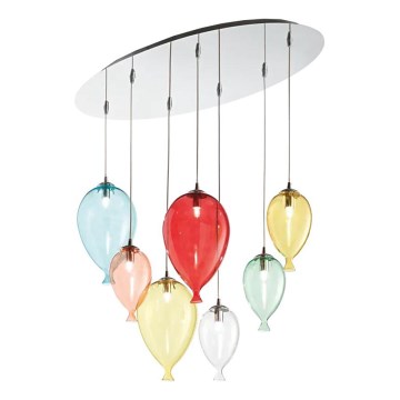 Ideal Lux - LED Lühter CLOWN 7xG9/3W/230V 80 cm värviline