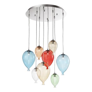 Ideal Lux - LED Lühter CLOWN 8xG9/3W/230V d. 50 cm värviline
