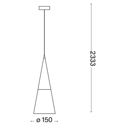 Ideal Lux - LED Lühter CONO 1xGU10/7W/230V d. 15 cm CRI 90 läikiv kroom