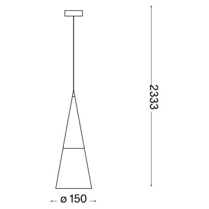 Ideal Lux - LED Lühter CONO 1xGU10/7W/230V d. 15 cm CRI 90 messing