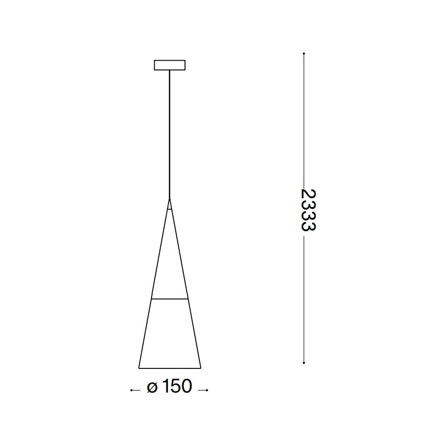 Ideal Lux - LED Lühter CONO 1xGU10/7W/230V d. 15 cm CRI 90 messing