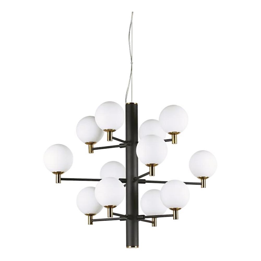 Ideal Lux - LED Lühter COPERNICO 12xG9/3W/230V d. 71 cm must