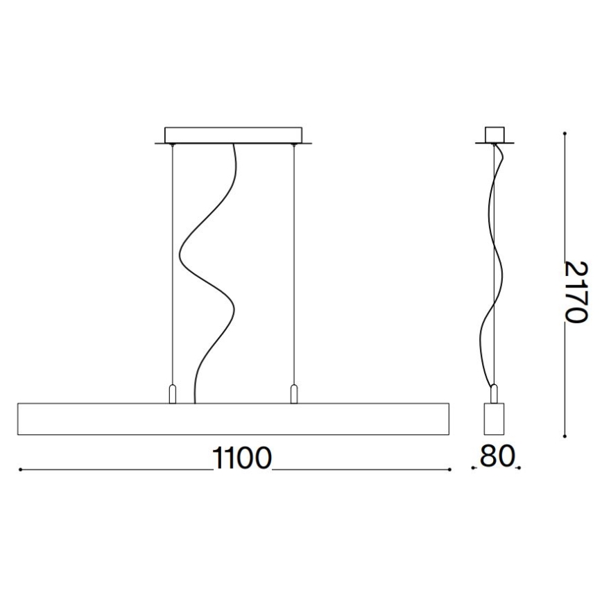 Ideal Lux - LED Lühter CRAFT LED/32W/230V CRI 90 pöök