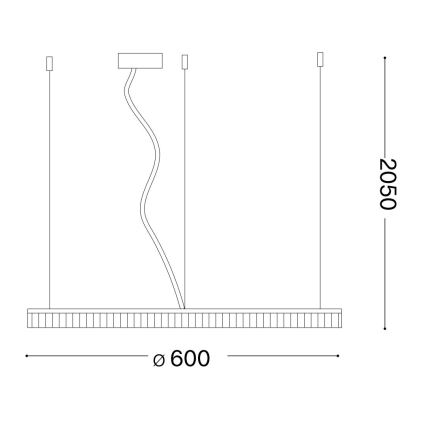 Ideal Lux - LED Lühter CROWN LED/30W/230V 3000K d. 60 cm CRI 90 messing