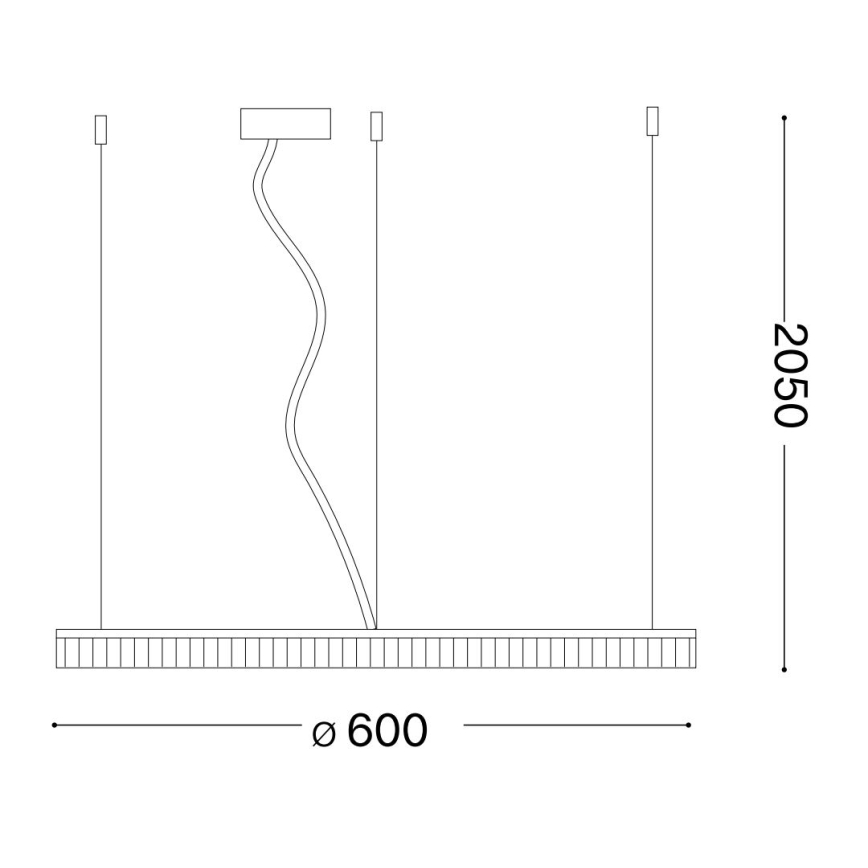 Ideal Lux - LED Lühter CROWN LED/30W/230V 3000K d. 60 cm CRI 90 messing