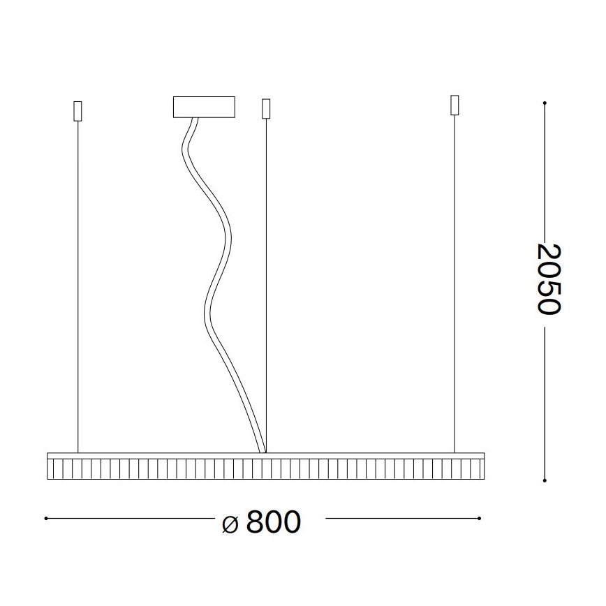 Ideal Lux - LED Lühter CROWN LED/42W/230V 3000K d. 80 cm CRI 90 messing