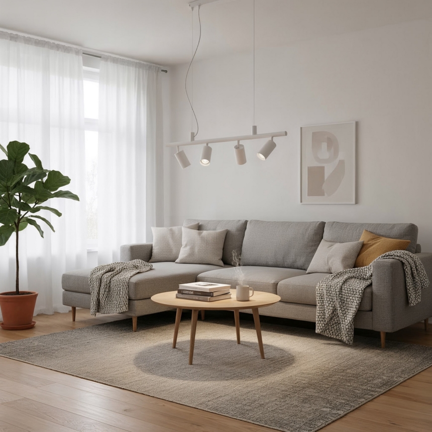 Ideal Lux - LED Lühter DYNAMITE 4xGU10/7W/230V CRI 90 valge