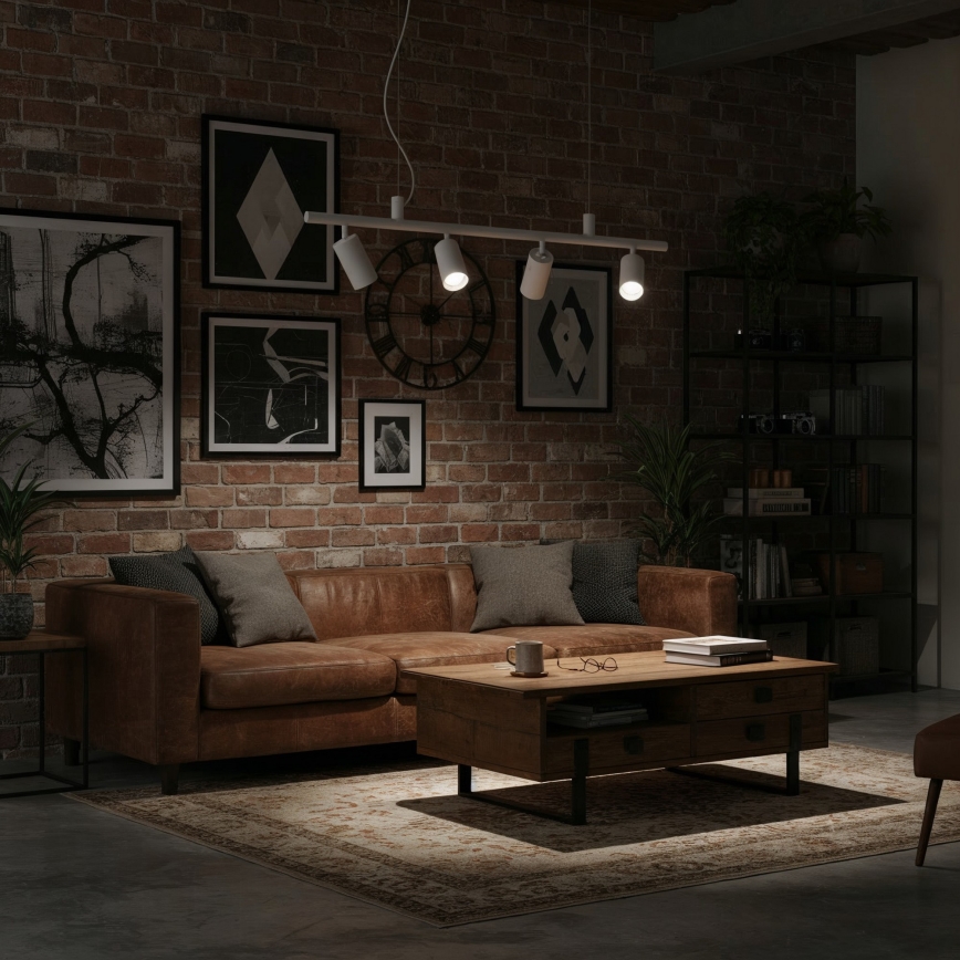 Ideal Lux - LED Lühter DYNAMITE 4xGU10/7W/230V CRI 90 valge