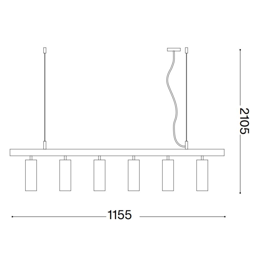 Ideal Lux - LED Lühter DYNAMITE 6xGU10/7W/230V CRI 90 valge