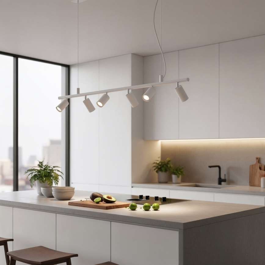 Ideal Lux - LED Lühter DYNAMITE 6xGU10/7W/230V CRI 90 valge