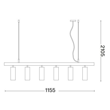 Ideal Lux - LED Lühter DYNAMITE 6xGU10/7W/230V CRI 90 valge