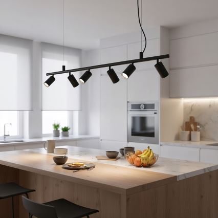 Ideal Lux - LED Lühter DYNAMITE 6xGU10/7W/230V CRI 90 must