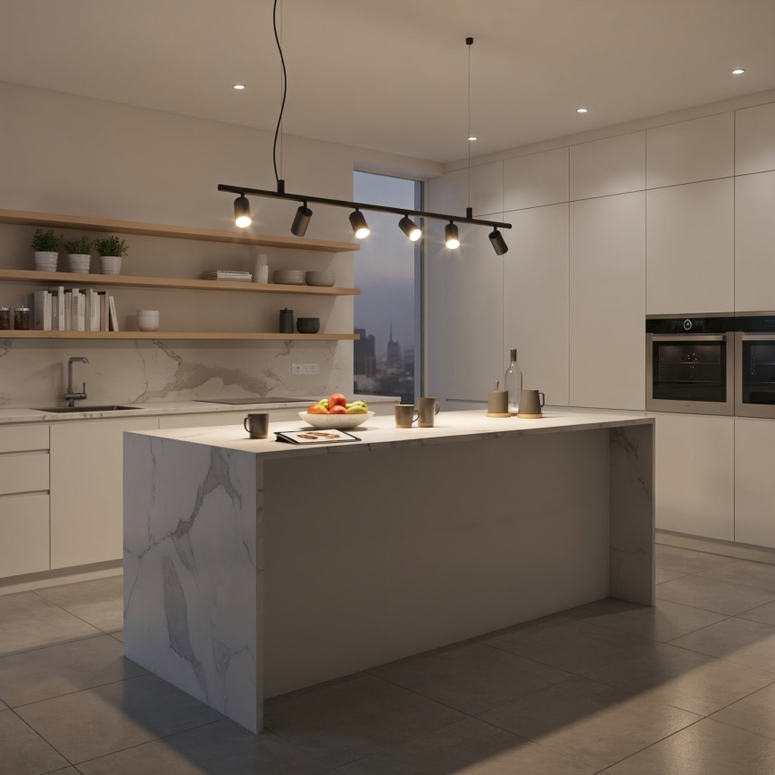 Ideal Lux - LED Lühter DYNAMITE 6xGU10/7W/230V CRI 90 must