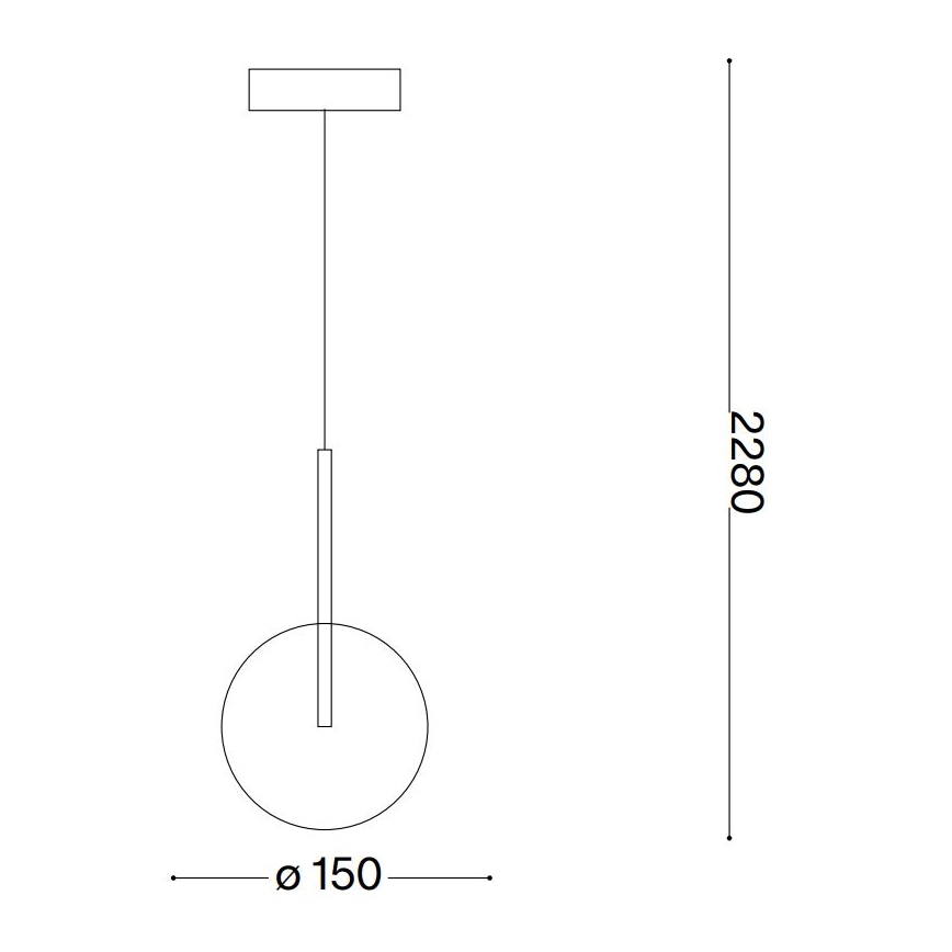 Ideal Lux - LED Lühter EQUINOXE 1xG4/2W/230V d. 15 cm messing/läbipaistev