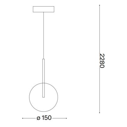 Ideal Lux - LED Lühter EQUINOXE 1xG4/2W/230V d. 15 cm messing/läbipaistev