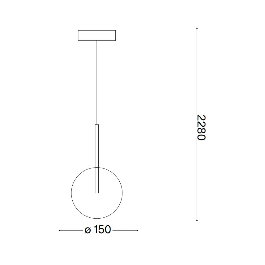 Ideal Lux - LED Lühter EQUINOXE 1xG4/2W/230V d. 15 cm messing/läbipaistev