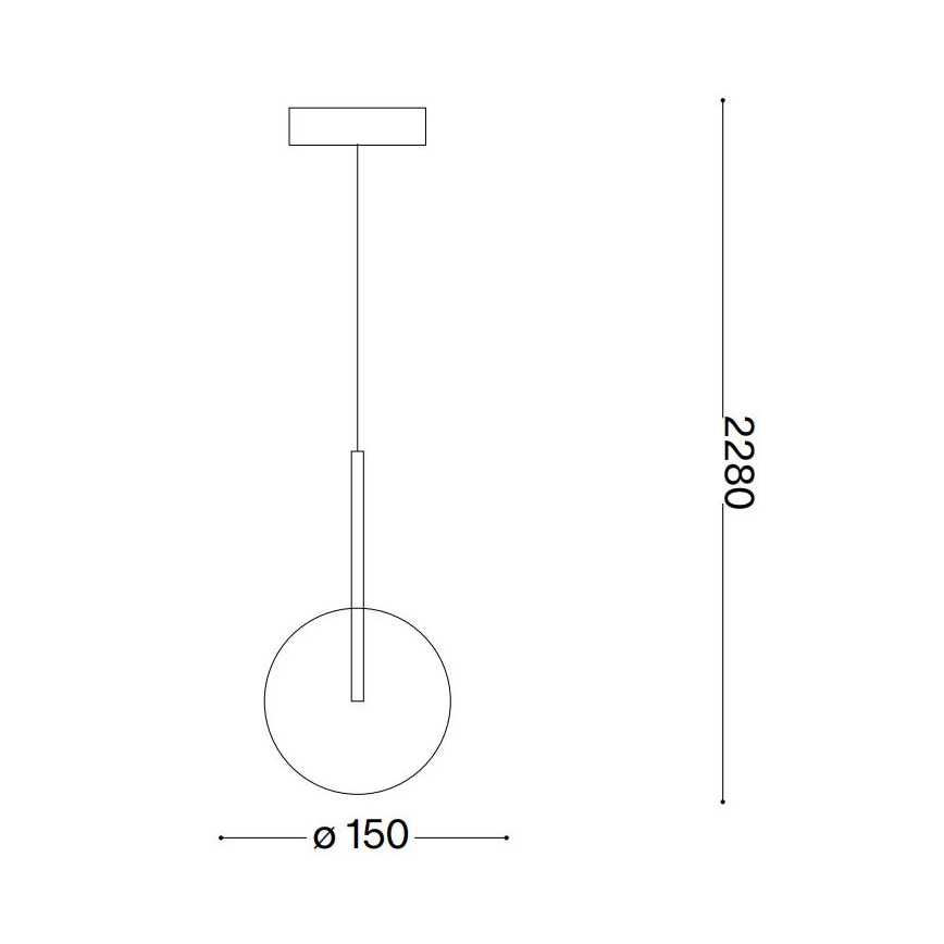 Ideal Lux - LED Lühter EQUINOXE 1xG4/2W/230V d. 15 cm messing/suitsune