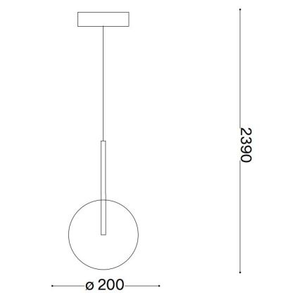 Ideal Lux - LED Lühter EQUINOXE 1xG4/2W/230V d. 20 cm messing/läbipaistev